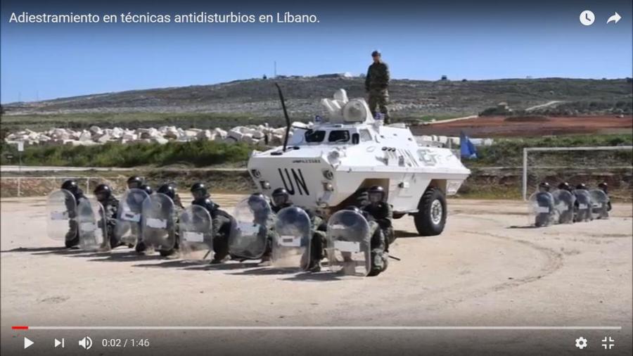 OPantidisturbios en Libano