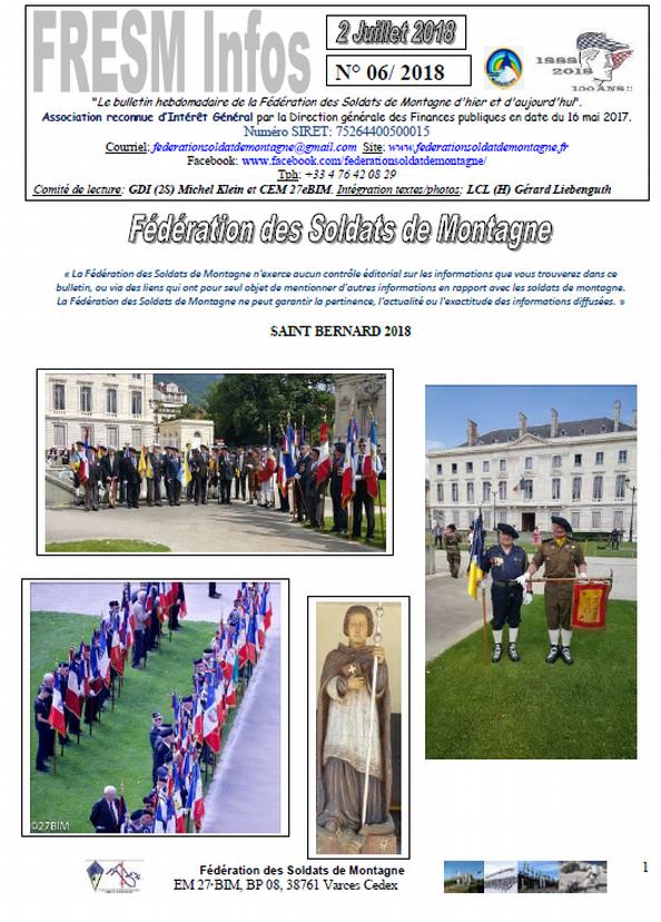 FRESM INFOS n°06 du 2 juillet 2018